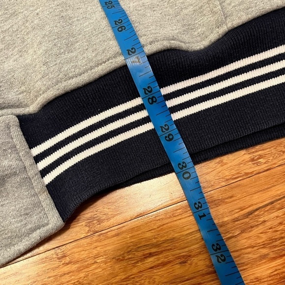 Adidas UCLA full zip gray sweatshirt jacket w/ blue stripes & hood. Men's Medium - Picture 10 of 11